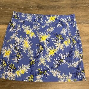 Talbots Blue Floral Mini Skort
